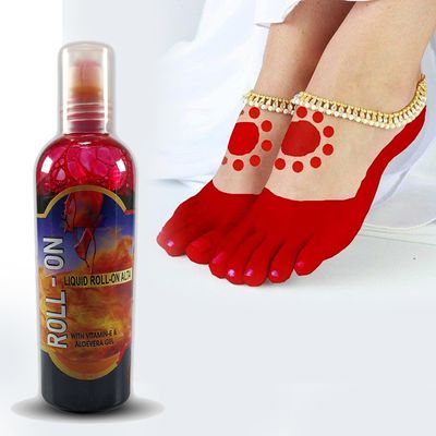 Alta Red | Roll On Liquid Alta for Women & Girls | Red Colour With Vitamin E & Aloe Vera Gel | 50ml | Easy Application for Beautiful Hand & Feet | Altha Pen for Bharatanatyam Dance, puja & Weddings | Long Lasting, Skin-Friendly & Waterproof Aalta