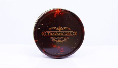 The Muffin House Travancore Royal Plum | Traditional Kerala Christmas Plum Cake | Rich & Moist Fruit Dessert | Authentic Holiday Treat | Gift in Tin Box