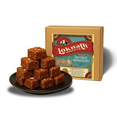 Loknath Sweets Dhoda Burfi | Mithai Box | Dhoda Sweet Burfee | Indian Sweet | Made With Pure Ingredients | Indian Mithai | Pure Desi Ghee | 500g