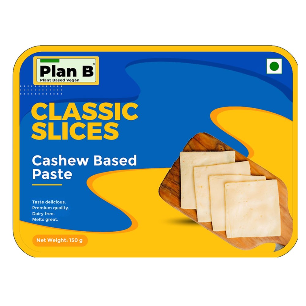 Plan B Classic Cheese Slices 150g | Plant-Based, Dairy-Free & Lactose-Free | Smooth Meltable Vegan Cheese Slices for Burgers, Sandwiches & Everyday Meals