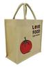 Medium Size Jute Bag (L-11 x H-6x W-10) - Love Food Hate Waste FOR LUNCH view 2