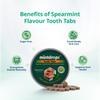 Mintdrops Premium Tooth Tabs  Spearmint Flavour | Clinically Tested | SLS-Free & Fluoride-Free | 100% Natural Herbal Extracts | Supports Oral Hygiene & Gum Health | Dentist-Approved | Instant Fresh-Breath | Travel-Friendly Pack | 60 Tabs | Pack of  view 3