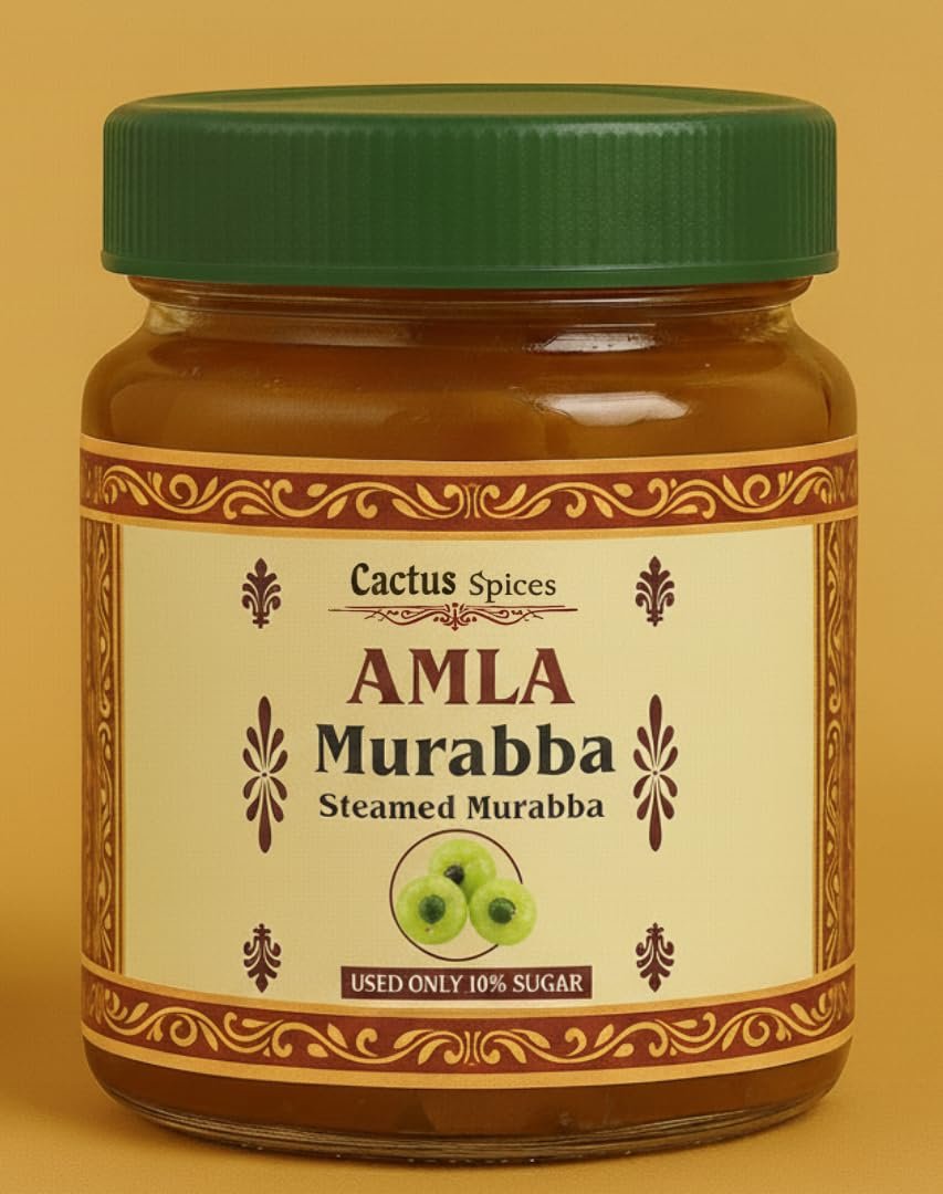 CACTUS SPICES | STEAMED MURABBA | DRY AMLA Murabba | Only 10% Sugar Used | 50-60 Pieces | No Preservative | 400G