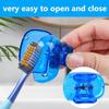 AENCI Travel Toothbrush Head Covers Toothbrush Protector Cap Brush Pod Case Protective Portable Plastic Clip for Household Travel, Camping, Bathroom, School, Multicolor (Pack of 4) view 4