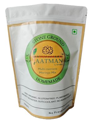 Aatman Multi-nutrient Moringa Mix, 500g, Organic Superfood with Herbs, Immunity Booster, Gluten-Free