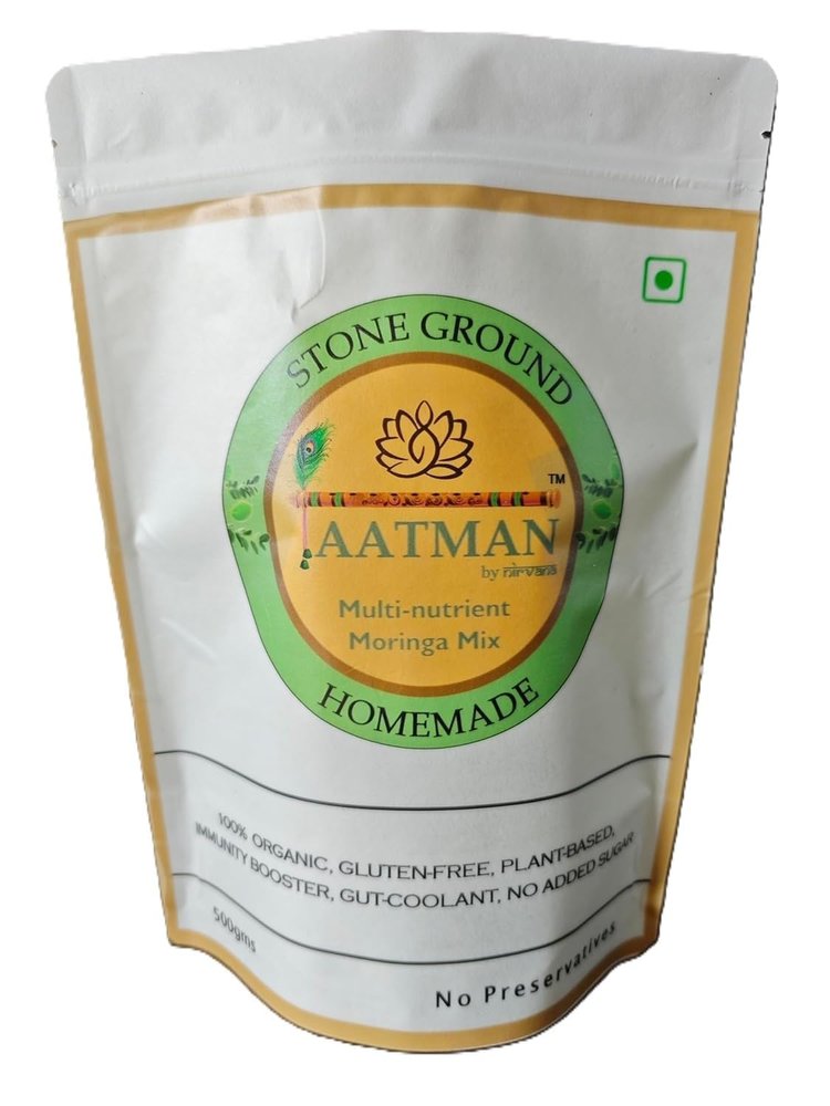 Aatman Multi-nutrient Moringa Mix, 500g, Organic Superfood with Herbs, Immunity Booster, Gluten-Free