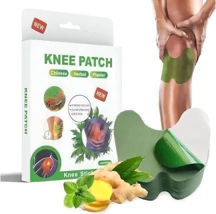 GLOSSYPLUSHerbal Knee Pain Relief Patches Arthritis Inflammation Patch Sticker|Instant Relief from Pain|Joint Knee Pain Relief Products Natural Wormwood Extract Patch For Knees 10 Pcs
