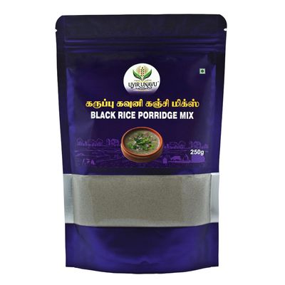 Uyir Unavu Black Rice Porridge Mix | Karuppu Kavuni Kanji Mix, Traditional Healthy & Nutrient Rich Breakfast, pack of 250g