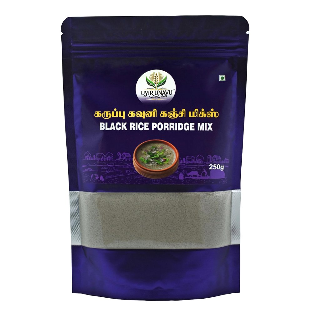 Uyir Unavu Black Rice Porridge Mix | Karuppu Kavuni Kanji Mix, Traditional Healthy & Nutrient Rich Breakfast, pack of 250g