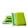 ECO SHINE Bamboo Sponge with PET, Plant-Based Scrubber, Eco-Friendly, Reusable & Washable Sponge for Kitchen, Utensils & Multipurpose Anti-Microbial Cleaning  Green (Pack of 5) view 2