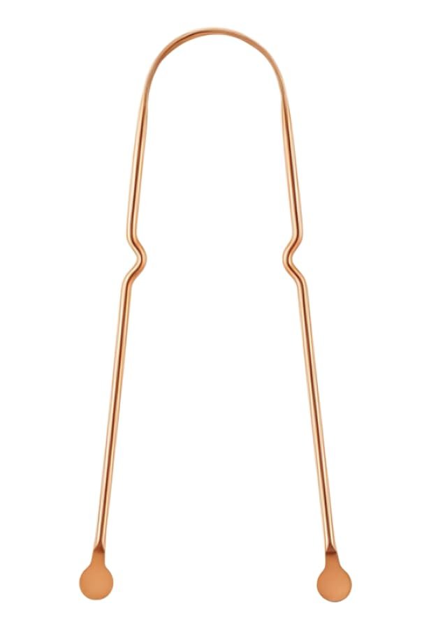 Copper Tongue Cleaner Reusable Tongue Scraper for Bad Breath, Oral Care & Hygiene Safe for Adults & Children