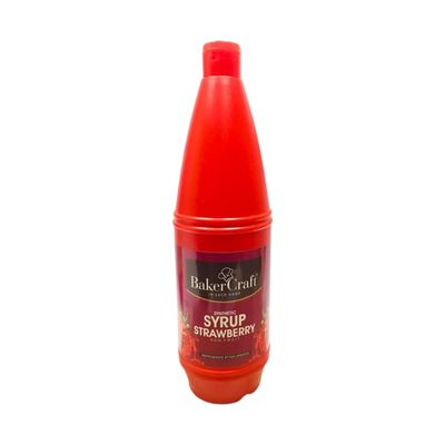 EXCEL ENTERPRISES Baker Craft Strawberry Syrup, 1.5 kg | Professional-Grade Dessert Topping & Flavoring for Baking, Ice Cream & Beverages |Pack of 1