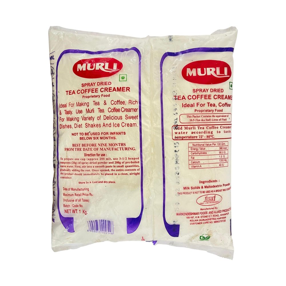 EXCEL ENTERPRISES Murali Spray Dried Milk Powder 1kg |Add Milk Flavour to Bread & Bun| Milk Dairy Whitener for Tea & Coffee |Pack of 2