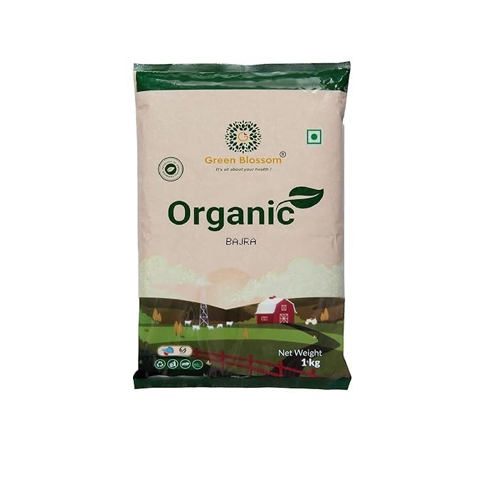 Green Blossom Organic Bajra Pearl Millet Whole and Organic Jaggery Powder | Gur | Combo of 2