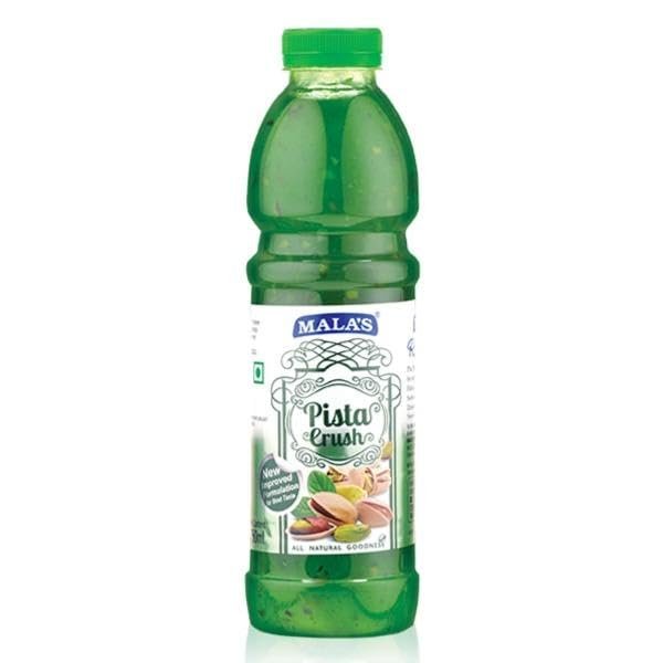EXCEL ENTERPRISES MALAS PISTA CRUSH 750ML | FRUIT SYRUP CONCENTRATE FOR MOCKTAILS, MILKSHAKES, DESSERTS & BEVERAGES |Pack of 2