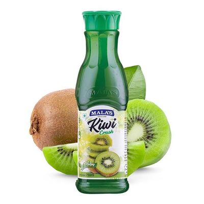 EXCEL ENTERPRISES MALAS KIWI CRUSH 750ML | FRUIT SYRUP CONCENTRATE FOR MOCKTAILS, MILKSHAKES, DESSERTS & BEVERAGES |Pack of 1
