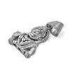 925 Sterling Silver Hanuman Blessing Pendant Matte Oxidized Finish view 2