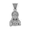 925 Sterling Silver Hanuman Blessing Pendant Matte Oxidized Finish view 3
