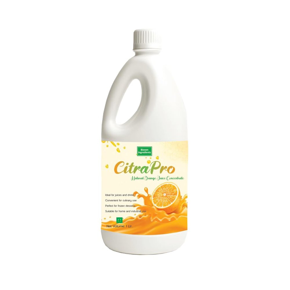 Bioven Ingredients Orange Juice Concentrate 65 Brix | Net Quantity: 1 L Bottle | Ultra-Concentrated Natural Orange Flavoring Base | High Yield for Homemade Juice, Cocktails, Syrups & Baking | Rich in Vitamin C