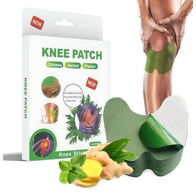 AKUPRO-MAX Herbal Knee Pain Relief Patch Chinese Herbal Plaster for Joint & Muscle Pain, Quick Relief Heating Pad, Natural Pain Reliever for Knee, Arthritis, Back & Body Pain Pack of 10