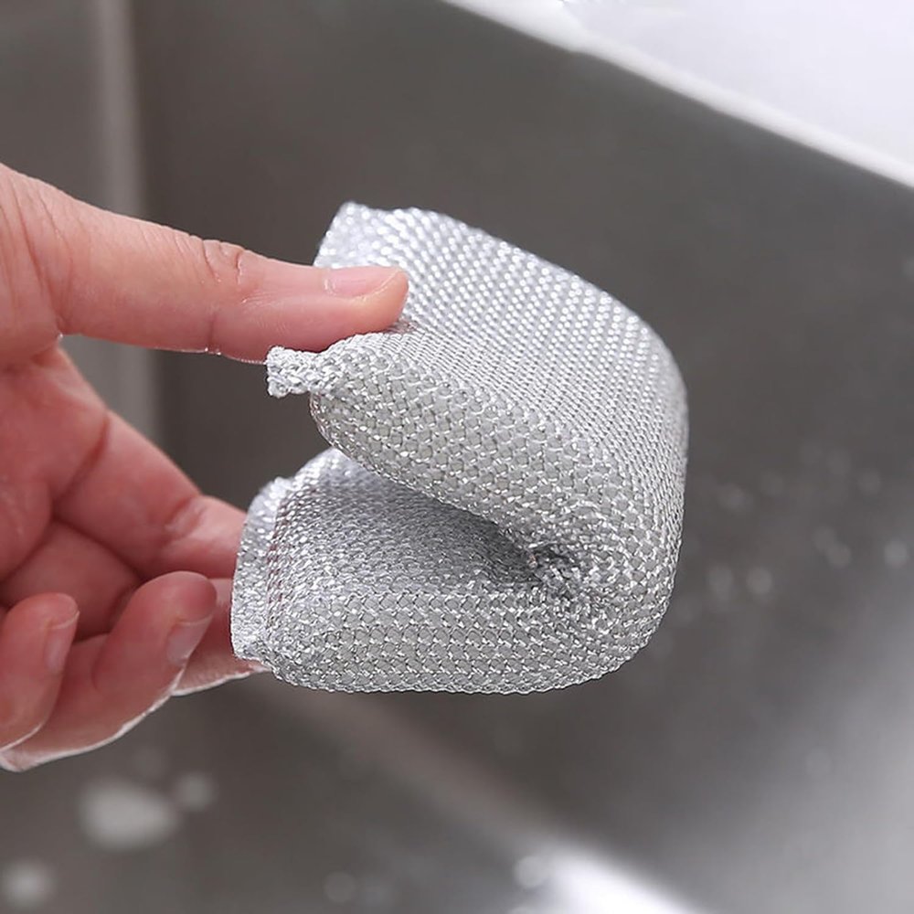 GONIPIMI 1 Pcs Kitchen Scrubbing Sponges - Heavy Duty Non-Scratch Scrubbing Cleaner Sponges in 1 Color - Multi-Surface Non-Metal Dish Scouring Scrubbers SKB-101