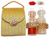 Bhai Dooj Tikka for Brother- Designer Glass Pack of Roli, Rice Chawal, Chandan Mishri for Sweet Bhaiya & Personal Message (Pouch Roli Chawal) view 1
