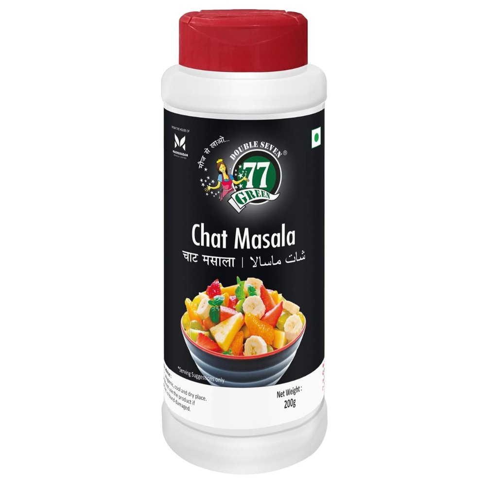77 Green Chat Masala | Sprinkles Chat Masala | Chat Masala Powder | Chat Pata Masala | Chat Masala Powder for Snacks, Fruits, Salad, 200g