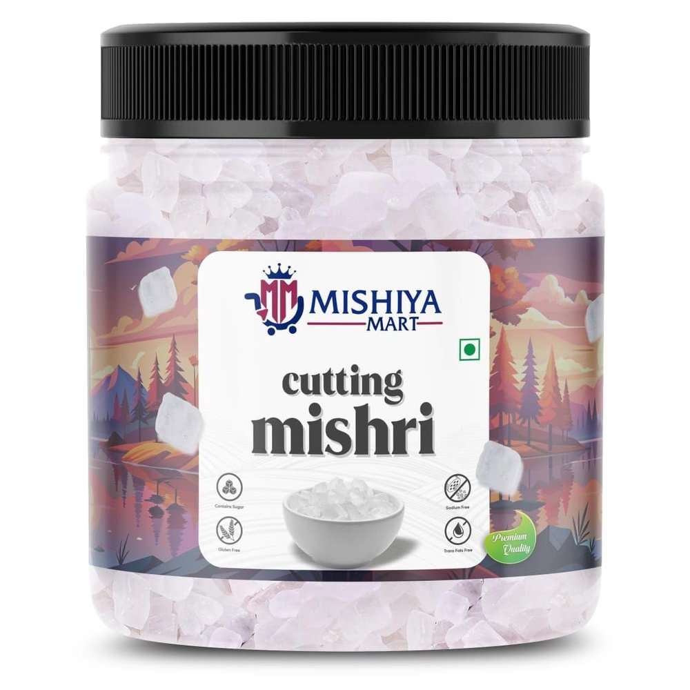 MISHIYA MART Cutting Mishri | Sweet Sugar Crystals | Mishri Dana l Small Rock Sugar Crystal - 250gm