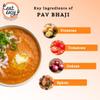 Eat Easy Ready To Eat Pav Bhaji- 65gm | Just Add Water and Cook | Instant Food for Travel Vegetarian | No Preservatives | No Added Artificial Colours & Flavours | Healthy Travel Pack view 4