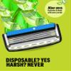 Bombay Shaving Company Sensi Go5 Premium 5-Blade Disposable Razor with Free Post Shave Balm | Pack of 2 | Shaving Razor for Men | Travel-friendly, Cabin Luggage Approved Razor | With Aloe Lubra Strip | Pivot Head view 3