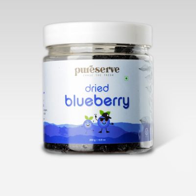Pureserve Premium Dried Blueberries 250gm Naturally Sweet & Juicy | Antioxidant-Rich Superfood | No Added Preservatives | Ideal for Snacking, Baking & Smoothies