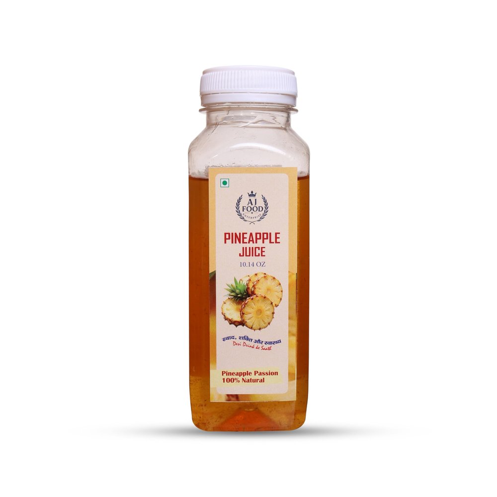 AJ Food Assorted Fruit & Vegetable Juices 300ml  Apple, Pineapple, Lemon, Guava, Orange & Mixed Veg  Refreshing Drink  Pack of 1 Bottle (Pineapple)