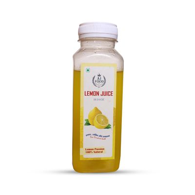AJ Food Assorted Fruit & Vegetable Juices 300ml Apple, Pineapple, Lemon, Guava, Orange & Mixed Veg Refreshing Drink Pack of 1 Bottle (Lemon)