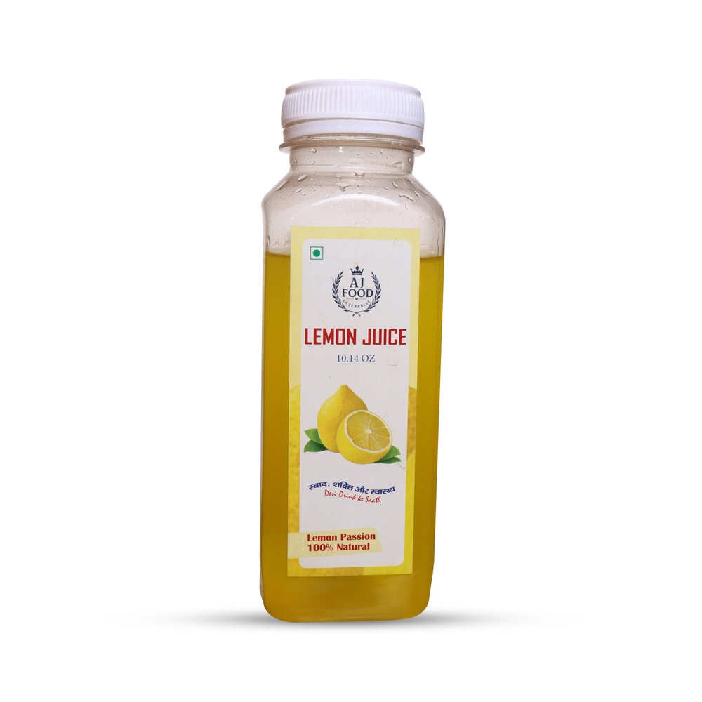 AJ Food Assorted Fruit & Vegetable Juices 300ml Apple, Pineapple, Lemon, Guava, Orange & Mixed Veg Refreshing Drink Pack of 1 Bottle (Lemon)