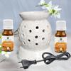 Aatiutik Ceramic Electric Aroma Diffuser | Handcrafted Oil Burner with 2 Aroma Oils | Ideal for Aromatherapy, Relaxation, and Home Decoration (2 Mogra Aroma Oil) view 1
