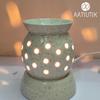 Aatiutik Ceramic Electric Aroma Diffuser | Handcrafted Oil Burner with 2 Aroma Oils | Ideal for Aromatherapy, Relaxation, and Home Decoration (2 Mogra Aroma Oil) view 2