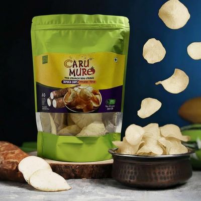 RASA FRESH N BEST ; PACKED FRESH AND BEST Tapioca Chips | Kerala Style Cassava, Kappa Chips | Traditional South Indian Snack | Crunchy, No Palm Oil, Zero Trans Fat 200g (Pack of 1)