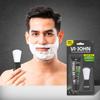 VI-JOHN Dermatologically Tested Purifying Charcoal Premium Shaving Cream With Shaving Brush Enriched With Aloevera & Jojoba Oil From Paraben-70g- Pack of 3 view 3