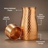 Giftana Diwali Premium Hampers for Family and Friends gifting with diwali card, Copper Water Bottle 1000ml with Box,1pcs Brownie and Metal Diya Gift Set for Employees Clients view 2