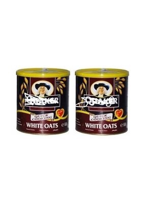 FruitJoy Quakers Quick Cooking White Oats Breakfast Cereals 100% Whole Grain Oats Each 500gm (Pack Of 2)
