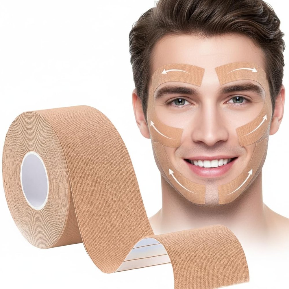 Akhuratha Face Lifting Tape, Myofascial Face Tightening Band, Wrinkles Make-Up, Anti-Wrinkle Patch, Multifunctional Wrinkle Patch, Firming the Skin, for Forehead Wrinkles, Smile Lines