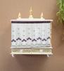 XOIPED Temple Curtain for Home Mandir | Decorative Pooja Room Mandir Parda/Curatin for Home & Office Temple (White Kun, 25 Inch) view 1