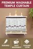 XOIPED Temple Curtain for Home Mandir | Decorative Pooja Room Mandir Parda/Curatin for Home & Office Temple (White Kun, 25 Inch) view 4
