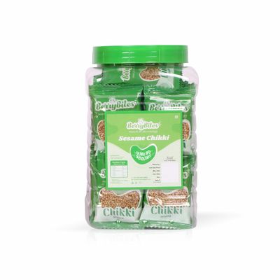 Delight Berrybites Sesame Chikki JAR | Til & Ellu Chikki with Jaggery | Traditional Indian Sweet | No Preservatives or Colors | Natural Gajak| Gazak | JAR | 800 g