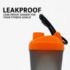 Athnex 500ml Protein Shaker Bottle | BPA-Free, Leakproof with Mixer Ball & Adjustable Carry Loop | Compact & Durable Gym Sipper for Fitness & Travel (Orange) view 2