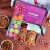 FlowerAura Premium Diwali Gift Box of Laxmi Ganesha Idol, Reed Diffuser, Set Of 12 Tealight Floral Candle, Dry Fruit Box | Corporate Gifting | Tradational Diwali Gift For Relatives & Friends view 2