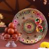 FlowerAura Premium Diwali Gift Box of Elegant Designer Thali, 500g Gulab Jamun | Corporate Gifting | Tradational Diwali Gift For Relatives & Friends view 1