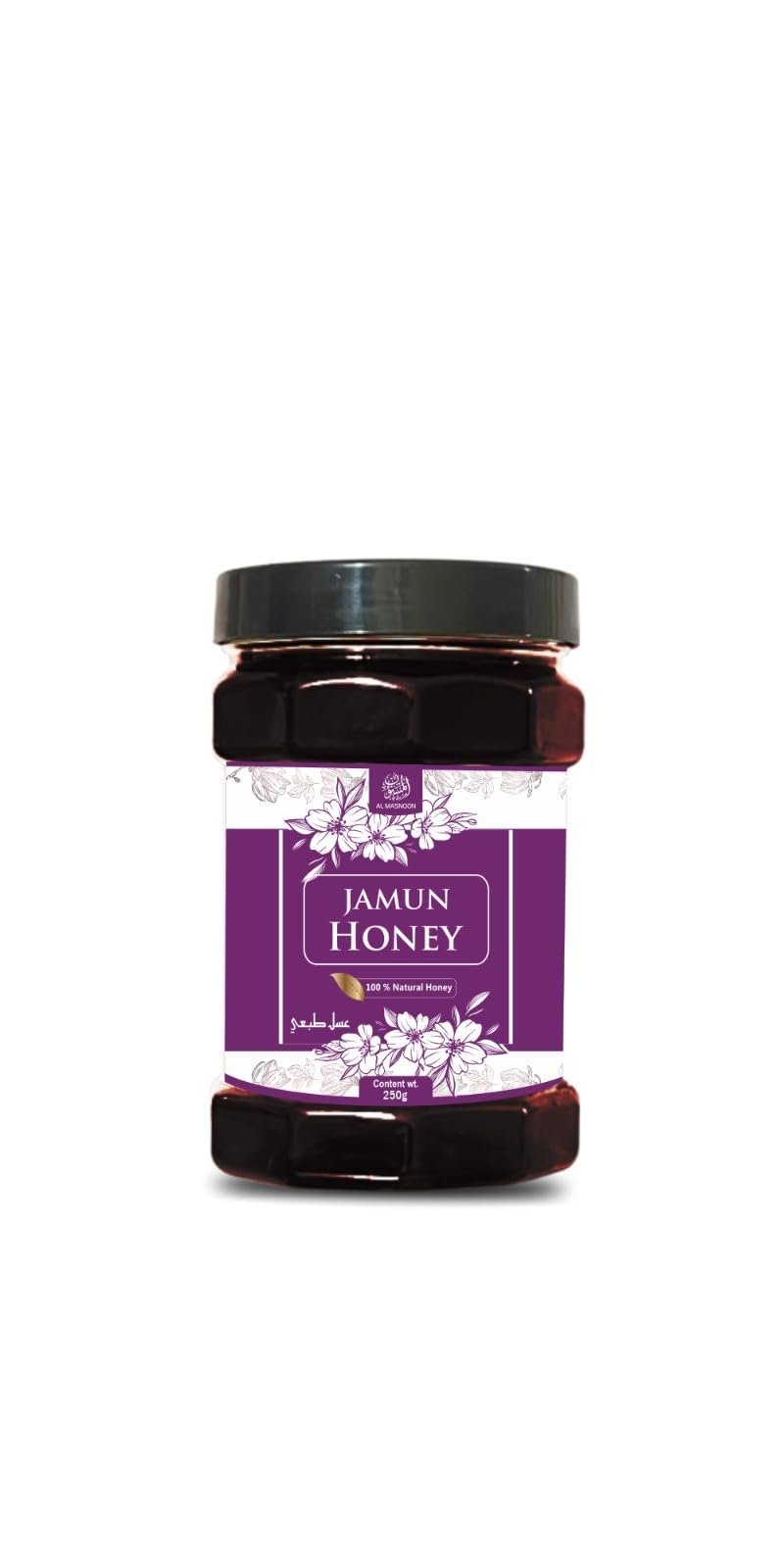 AL MASNOON Jamun Honey  Pure, Raw & Natural Honey | Sourced from Wild Jamun Flowers | Unprocessed & Unheated | Rich in Antioxidants | Ideal for Diabetics & Daily Wellness | 250g Pack