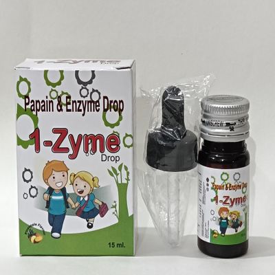 1-Zyme Papain & Enzyme Drop, Pineapple Flavor, Liquid Supplement, 15ml