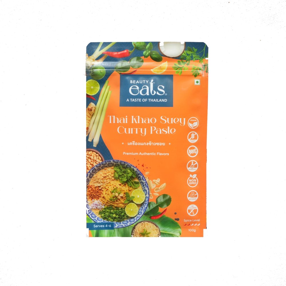 Beauty Eats Thai Khao Suey Curry Paste| Aromatic, Creamy & Ready To Cook| No Onion&Garlic (100Gm)